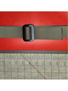 Military Tactical Style Belt Metal Buckle Canvas/Nylon Webbing Size 40 Tan